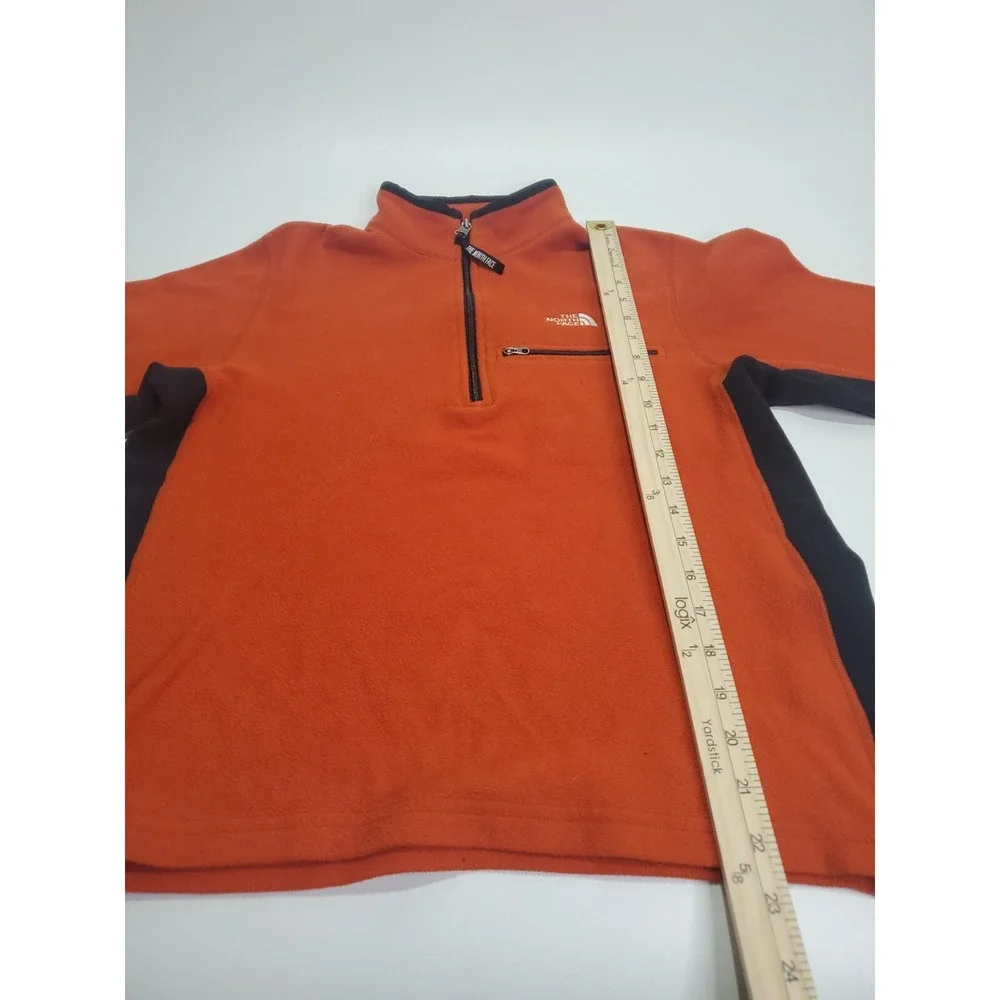 The North Face Men's 1/2 Zip Long Sleeve‎ Sweater, Small, Orange/Black